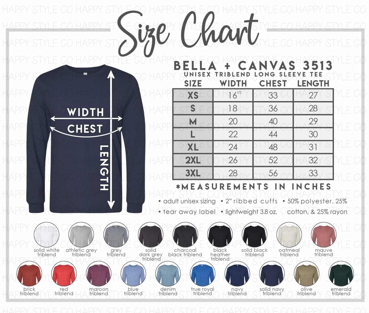 Unisex Triblend Long Sleeve