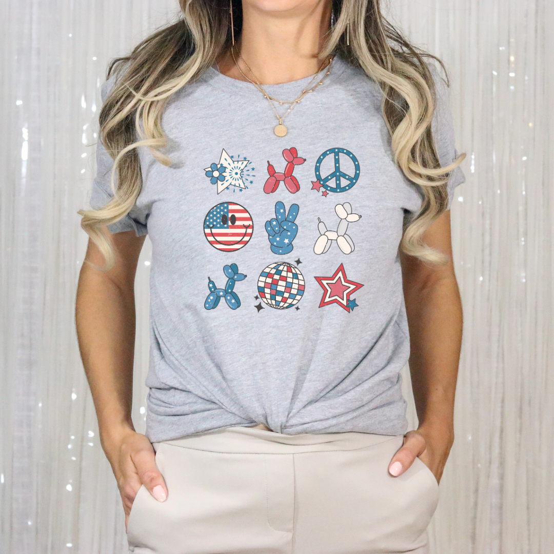 4th of July Icons Distressed