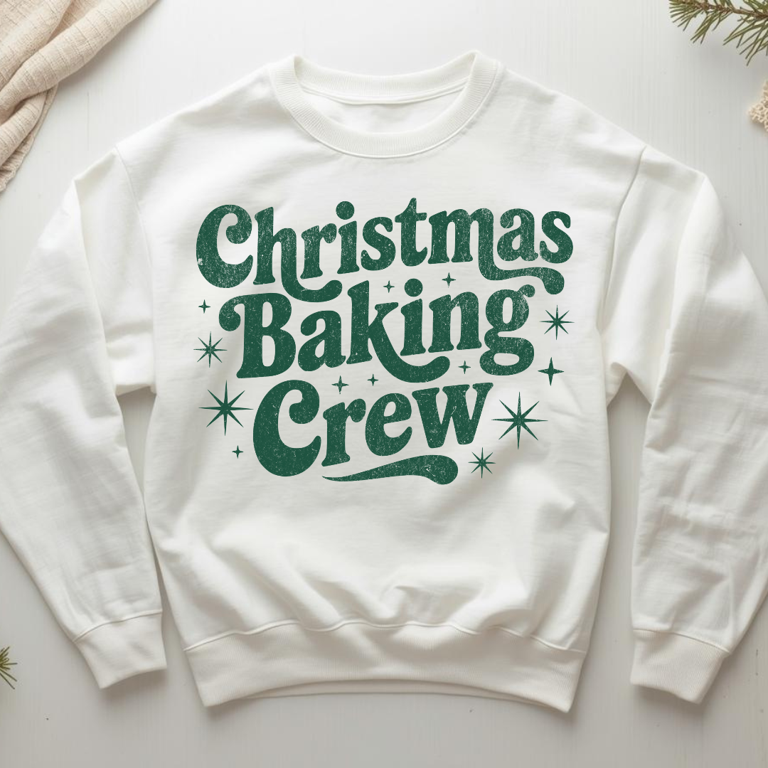 Christmas Baking Crew Green Grunge