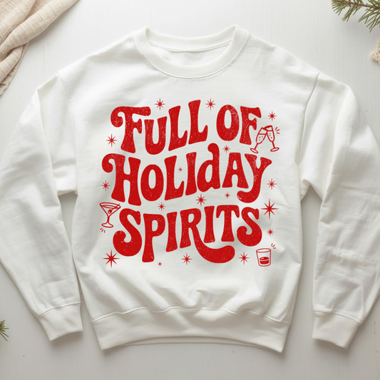 Full of Holiday Spirit Red Grunge