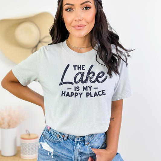 Lake My Happy Place Distressed