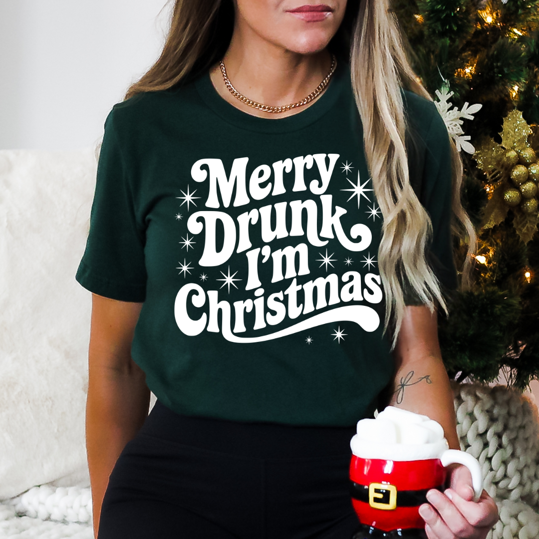 Merry Drunk I'm Christmas White