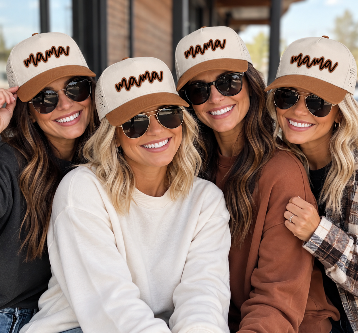 Mama Caramel/Cream Hat