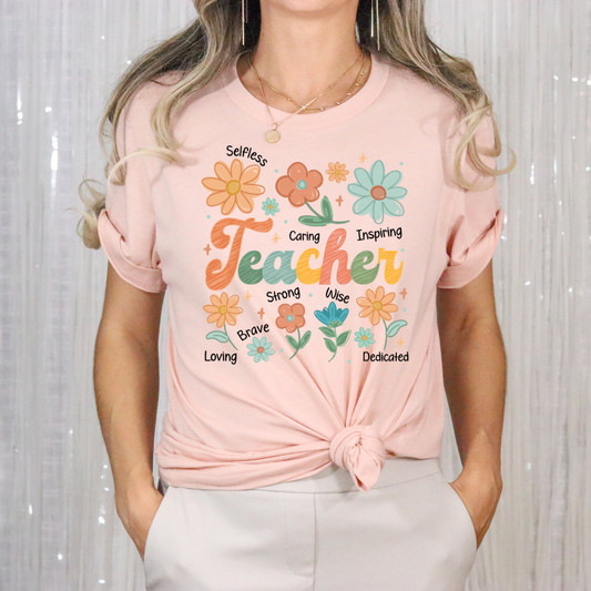 Teacher - Affirmation Flower Graphic
