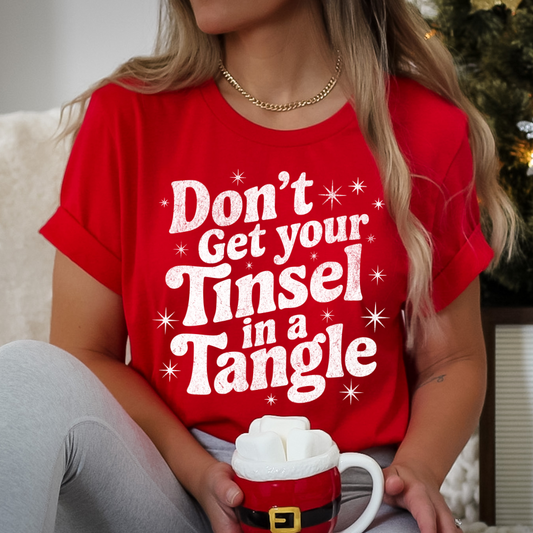 Tinsel in A Tangle White Grunge