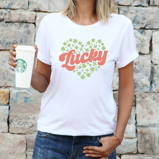 Lucky Heart Clover Leaves