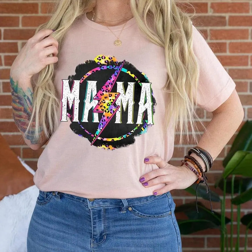 Rock Mama Leopard Neon - Happy Style Co